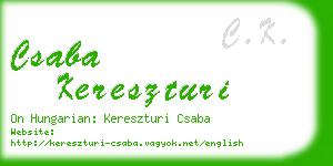 csaba kereszturi business card